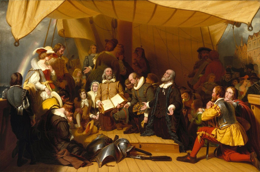 Brooklyn_Museum_-_Embarkation_of_the_Pilgrims_-_Robert_Walter_Weir_-_overall
